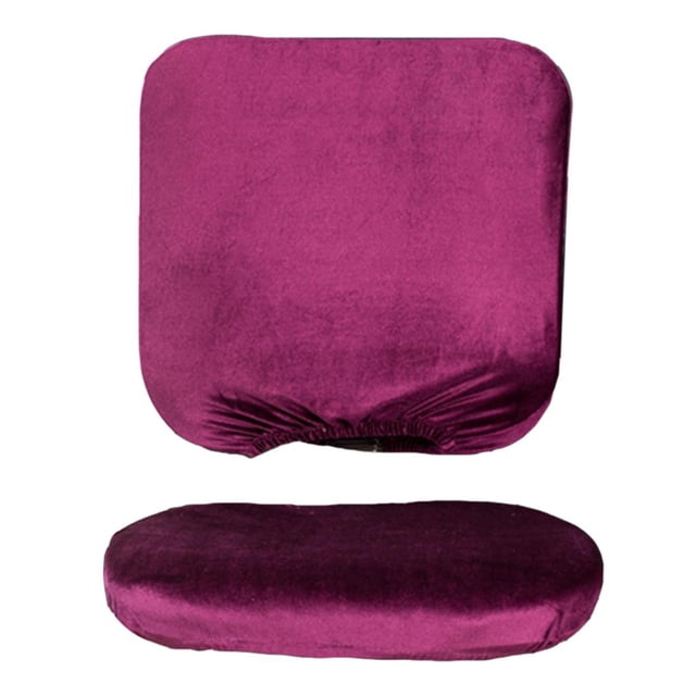 veasfak 1 Piece Split Spandex Office Chair Cover Non-Slip Swivel Chair Backrest and Seat Deep