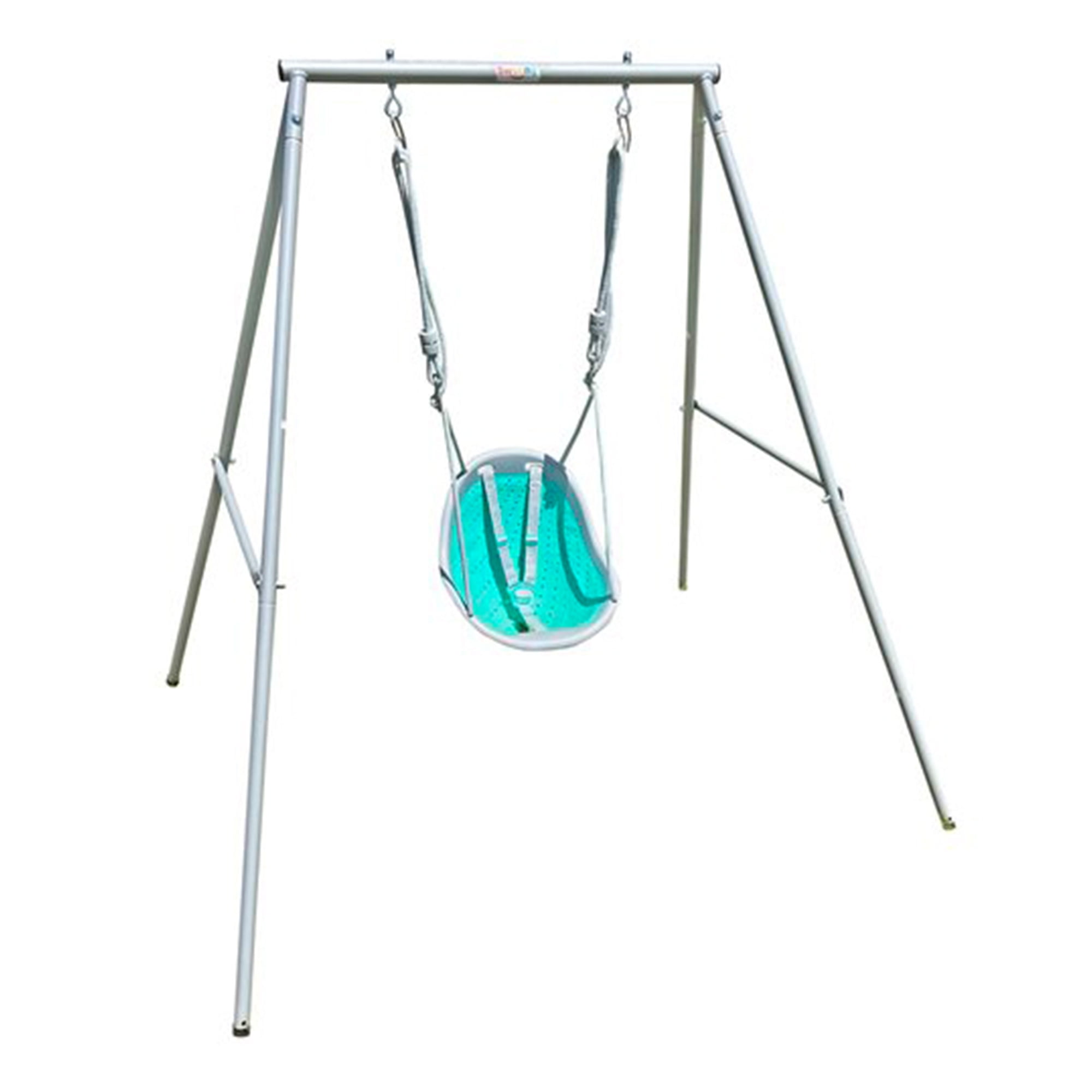 XDP Recreation Sweeng Child Swing & Frame, Portable Backyard Play Set, Aqua