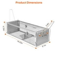 thumbnail image 2 of Dual Door Humane Rat Trap  Zinc Electroplating Animal Pest Control Trap w/ 2 Detachable U Shaped Rod, 2 of 7