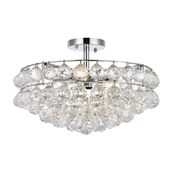 Lámpara de Techo Empotrada Elegant Lighting Savannahh 46 cm Cromo 120V