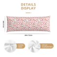 thumbnail image 2 of Body Pillow Cover - Soft Body Pillow Pillowcase, Floral retro style Breathable Long Body Pillow Case Cover with Invisible Zipper 20x60in, 2 of 5