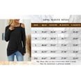 thumbnail image 2 of TEMOFON Women's Cold Shoulder Tops Long Sleeve Twist Knot Top Casual Tunic Blouse T-Shirts Black, 2 of 6