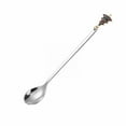 thumbnail image 1 of Less Than 5 Tableware New Design Hot Popular Products Gold Stainless Steel Long Handle Tea Coffee Ice Spoon Christmas Spoon Set Creative Stainless Steel Spoon Gift Box Christmas Gift Pendant Spoon, 1 of 8