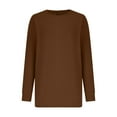 thumbnail image 3 of AherBiu Crewneck Sweatshirts for Women Long Sleeve Drop Shoulder Fall Casual Loose Basic Pullover Tops, 3 of 6