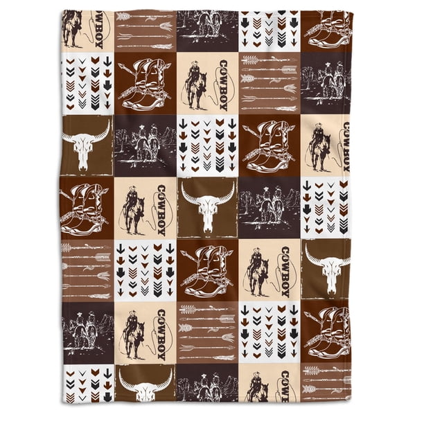 Manta para Bebé Locobird Western 76x102 cm Suave y Ligera