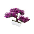 thumbnail image 2 of pitrice Artificial Plants Bonsai Tree for Home Garden Office Wall Book Shelf Decor Purple Red, 2 of 8