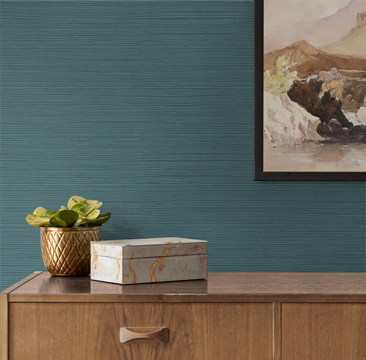 NextWall Faux Grasscloth Paintable Peel and Stick Wallpaper