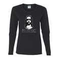 thumbnail image 2 of Wild Bobby Jesus: Ill Be Back Inspirational/Christian Women Graphic Long Sleeve Tee, Black, X-Large, 2 of 5