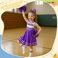 thumbnail image 3 of SUOSDEY Girls Cheerleader Costume Outfit Set,Kids Sleeveless Cheerleading Uniform for Party Birthday Halloween, 3 of 7