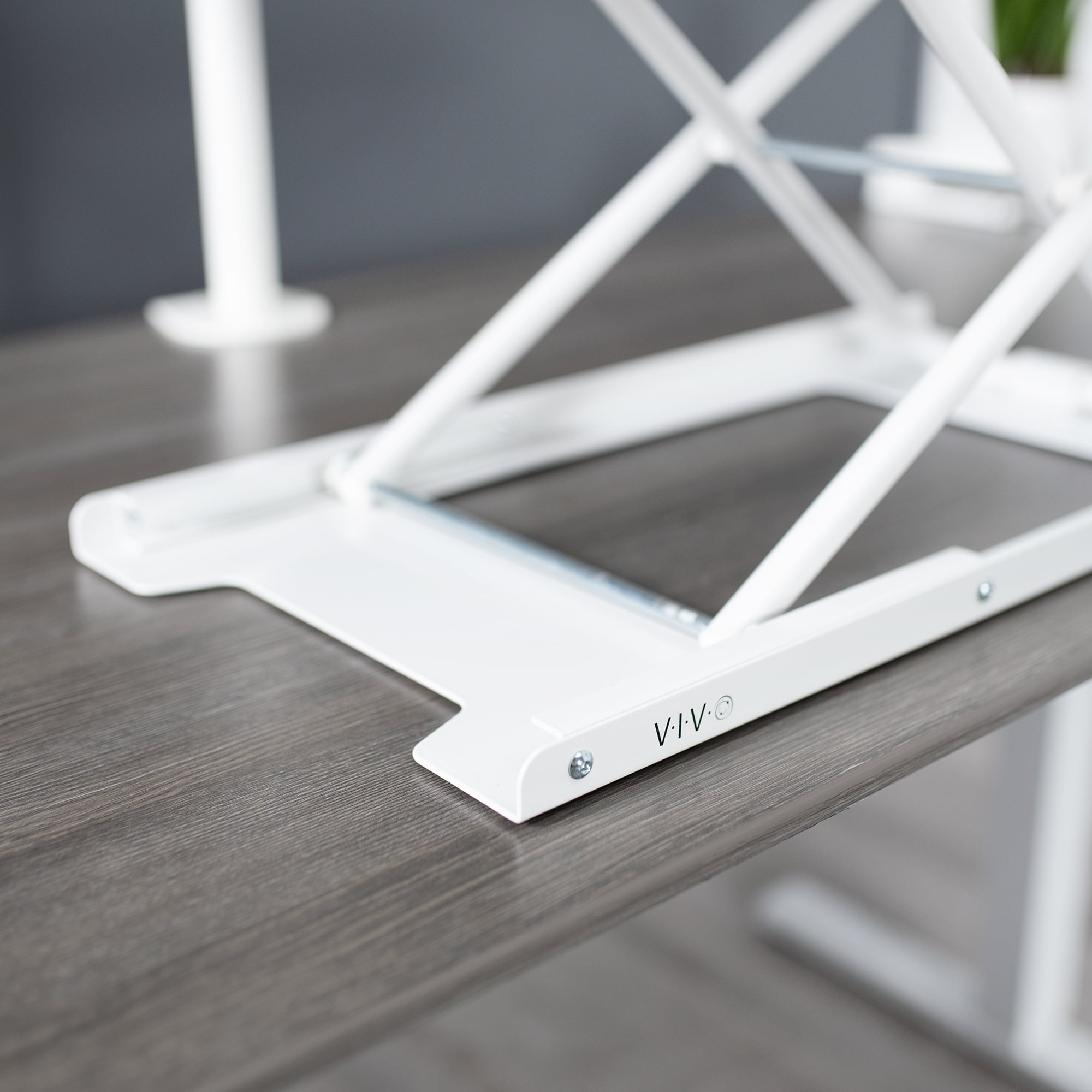 VIVO White Ergonomic Heavy-Duty Scissors Lift Keyboard and Mouse Riser 27"