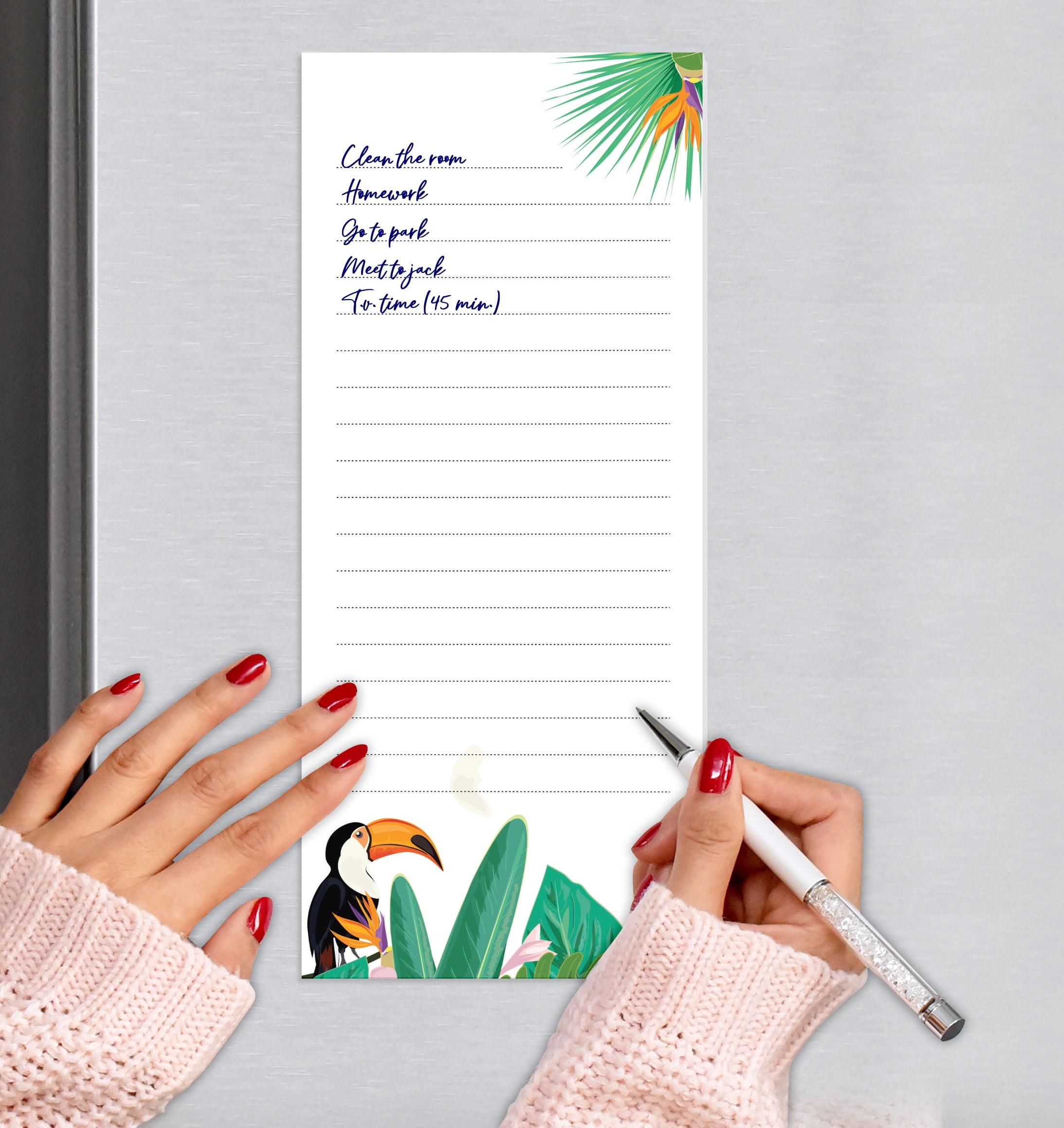 Inkdotpot Pack of 3 Magnetic Fridge To-Do List Notepads- Magnetic Memo Pads For Refrigerator-(50 Sheets Each)-XP