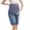 Light Blue, variant on Floleo Women Full Over Belly Support Stretch Denim Maternity Bermuda Shorts Functional Pocket Knee Length Pregnancy Jean Shorts for Summer Daily Outfits(Black,XL)