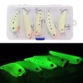 thumbnail image 2 of CEORPER 5Pcs Artificial Hard Baits Crankbait Glows in Dark Fishing Spinner Fishing Lures, 2 of 11
