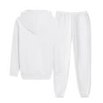 thumbnail image 5 of felwors Women's Zip - Up Hoodie Tracksuit Set Long Sleeve Hooded Jacket with Jogger Pants for Casual & Active Wear White, M, 5 of 5