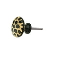 thumbnail image 2 of Mascot Hardware Stone Pattern Round 1-3/10 In.Black On Distressed Yellow Cabinet Knob - Pack of 10, 2 of 9