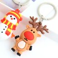 thumbnail image 1 of kurtrusly Keychain Christmas Themed Silicone Pendant Key Ring Bag Decorative Attachment Alloy Keychain, Type 8, 1 of 6
