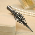 thumbnail image 2 of Pinza de Cabello Perfecl Chapado En Imitación con Cristales Brillantes Negro, 2 of 8