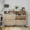 thumbnail image 6 of Slevoo Shoe Cabinet with 2 Flip Drawers, Shoe Cabinet Storage for Foyer, Entryway, Hallway (Oak), 6 of 7