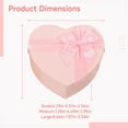 thumbnail image 3 of 3 Pcs of Pink Heart-Shaped Gift Boxes with Lids, Valentine’s Day Gift Packaging with Bow, Elegant Heart Gift Box for Flowers, Strawberries, Sweets, and More, 3 of 4