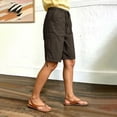 thumbnail image 5 of Breezora Women’s Baggy Cargo Denim Shorts – Wide Leg Knee Length Shorts with Pockets & Drawstring Waist, 5 of 6