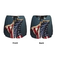 thumbnail image 3 of Hirioo American Flag for Women's Double Layer Athletic Shorts High-Performance Gym Shorts with Inner Pocket, Elastic Waistband-Large, 3 of 7