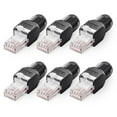 thumbnail image 1 of CAT6 Connecteur RJ45 Sans Outil, Prise Réutilisable Compacte Sans Pince pour Terminaison de Terrain pour Câbles Ethernet AWG 23-26, 1000 Mbps, Noir, Lot de 6, 1 of 8