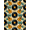 Black Teal Amber, Pattern 17, variant on ODIKA 8'x10' Washable Area Rug Music Glossy Note Grooved Disc Round Scattered Musical Movie for Living Room, Under Sectional, Family , Durable, Non-Slip