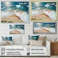 thumbnail image 4 of Designart "Majesty in Blue Aerial Beach Views IV" Beach Framed Wall Art Decor - Coastal White Beach & Ocean Hallway Framed Wall Art Decor, 4 of 6