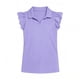 thumbnail image 3 of Camisetas de Verano de Manga Corta Camisetas de Color Sólido de Verano de las Niñas con Manga de Ruffle Linda con Cuello en V Traje de Camisetas Casuales para 5-14 Años Camiseta de Manga Corta de Jea, 3 of 5