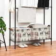 thumbnail image 3 of Yayeee Foldable Storage Basket for Shelves with Handles Set of 2 Waterproof Cloth Bins, Beige Deer, 3 of 7