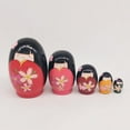 thumbnail image 3 of 5pcs Handmade Painted Wooden Nesting Dolls Wishing Dolls Matryoshka Traditional Toys for Birthday Presents, 3 of 8