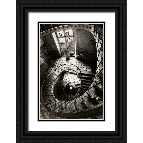Frankba 13x18 Black Ornate Wood Framed with Double Matting Museum Art Print Titled - Carpe Diem