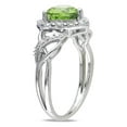 thumbnail image 3 of 1.30 Carat (Ctw) Peridot Heart Promise Ring in Sterling Silver with Accent Diamonds, 3 of 4