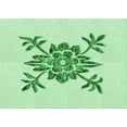thumbnail image 1 of Ahgly Company Machine Washable Indoor Rectangle Transitional Mint Green Area Rugs, 2' x 4', 1 of 7