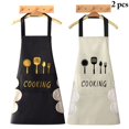 thumbnail image 2 of Coofit Kitchen Apron Funny Waterproof: 2PCS Cooking Apron Bib Apron with Pocket & Towel, 2 of 10