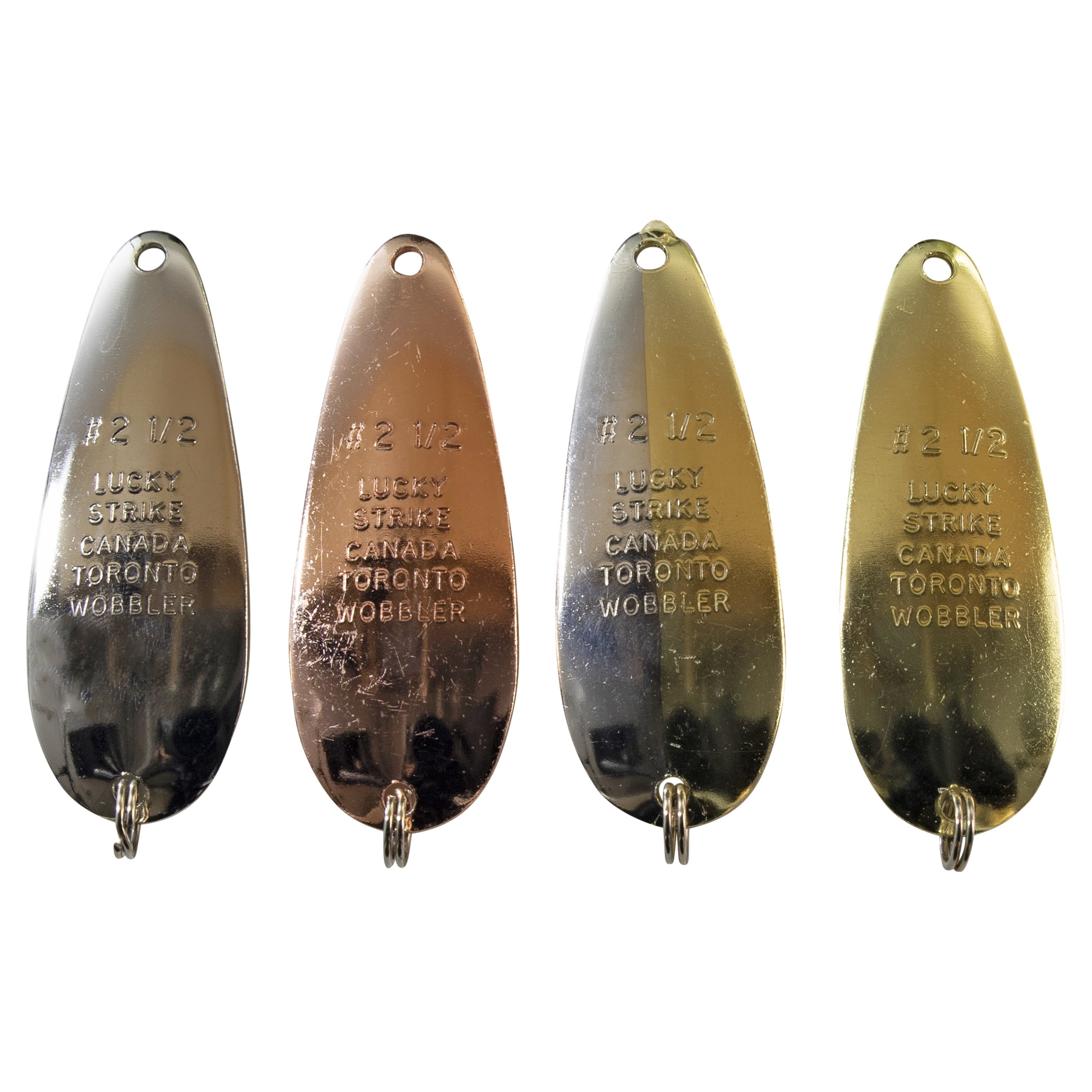 Lucky Strike Toronto Wobbler – Ensemble de 4 – Plaqué – Leurre de pêche