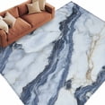 thumbnail image 2 of 5x8 Washable Area Rug, Marble Texture Non-Slip Large Rectangle Rug for Living Room Dining Room, Grey White Abstract Crack Modern Indoor Floor Mat for Home Decor, 2 of 9