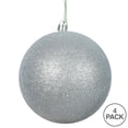 thumbnail image 5 of Bola de Adorno Navideño Vickerman Brillo Plata Paquete de 4, 5 of 5