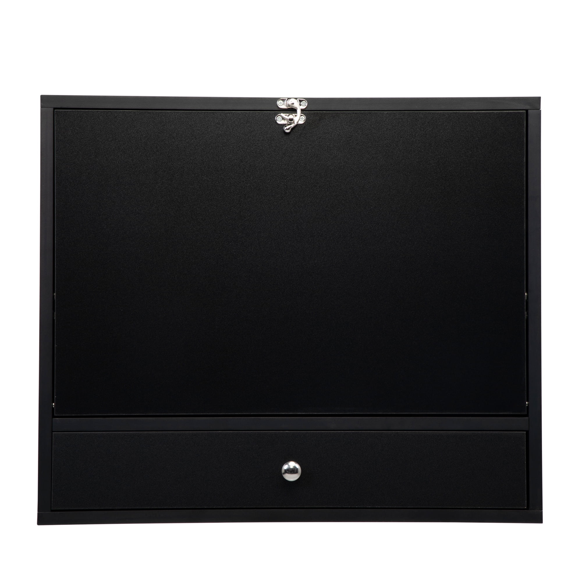 Lowestbest Wall-Mounted Folding Table, Floating Laptop Table, Cabinet with Storage Shelf, Black Lowestbest Wall-Mounted Folding Table, Floating Laptop Table, Cabinet with Storage Shelf, Black