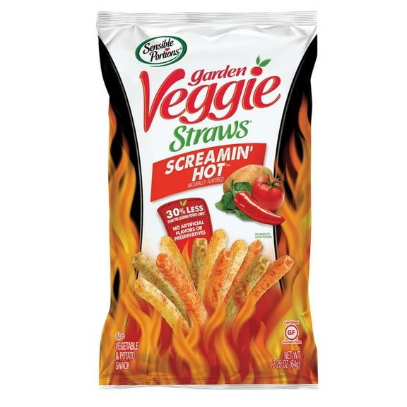 Sensible Portions Veggie Straws Screamin Hot 2.25 Ounce (Case of 6)
