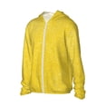 thumbnail image 2 of Pofeuu Yellow Glitter Print Sun Protection Outdoor Lightweight Full Zip UV Cooling Hoodie Long Sleeve Summer Clothing for Outdoor Hiking-3X-Large, 2 of 5