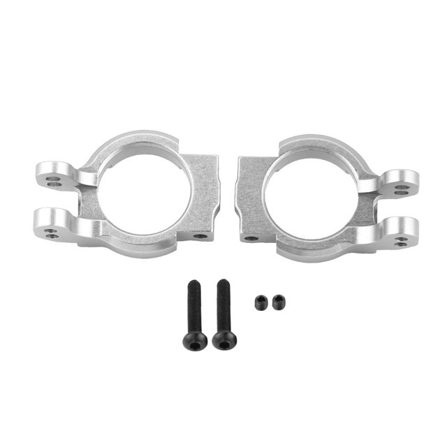Muñón de dirección con buje en C plateado mejorado de aleación de aluminio para Axial Rock Racer 90026