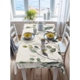 thumbnail image 3 of Green Eucalyptus Rectangle Tablecloth, Farmhouse Weeping Leaves on Linen Waterproof & StainResistant Tablecloth, Washable Oil-proof Table Cover for Dining/Party/Wedding/Camping/Buffet 60x84 In, 3 of 9
