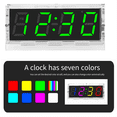 thumbnail image 2 of Colorful Digital Clock Kit Colorful RGB Digital Alarm Clock Microcontroller Circuit Board Welding DIY Production, 2 of 7