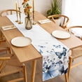 thumbnail image 3 of Blue Butterflies Table Runner - 108 Inch Long, Kitchen Dining Table Runner Dresser Scarves, Elegant Pastoral Butterfly Farmhouse Decor for Coffee Tables Wedding Party Banquet, 3 of 8