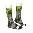 thumbnail image 3 of Vsdgher Fishing Gnome Print Thigh High Socks Extra Long Stretchy Sock Women Over Knee High Opaque Stocking Daily Wear, 3 of 5
