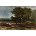 thumbnail image 2 of Johannes Wernardus Bilders 18x13 Black Ornate Wood Framed Double Matted Museum Art Print Titled - The Heath Near Wolfheze (1866), 2 of 5