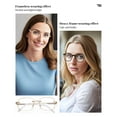 thumbnail image 3 of LUFF Rimless Reading Glasses for Women Blue Light Blocking,Fashion Metal Computer Readers,Frameless Eyeglasses Anti Eyestrain, 3 of 6