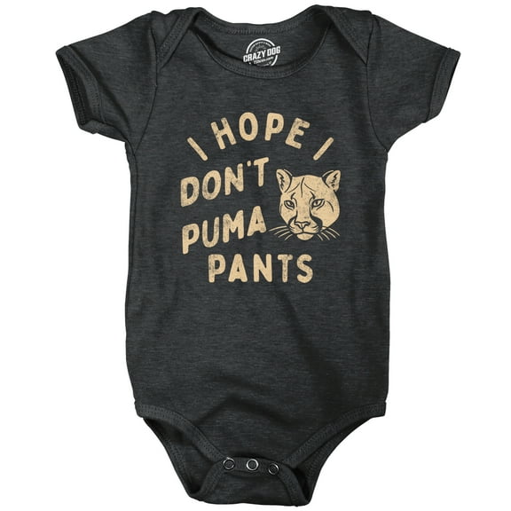 I Hope I Dont Puma Pants Baby Bodysuit Funny Cougar Pooping Joke Jumper for Infants