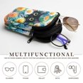thumbnail image 5 of SEANATIVE Dual Compartment Eyeglasses Case Zipper Sunglasses Pouch Shockproof Lightweight Travel Eyewear Organizer Portable Glasses Pouch for Work Vacation Trips, Cute Cat Daisy, 5 of 7